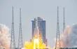 Lanzamiento del cohete chino cuyo destino es la futura estación espacial Tiangong.  (AFP)