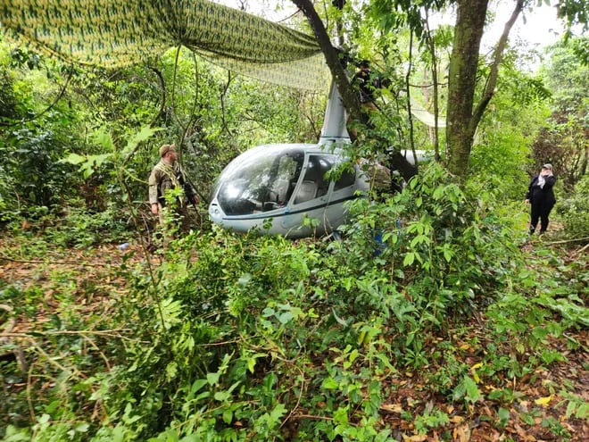 Helicóptero narco incautado por la SENAD en Amambay.