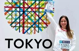 Dalila Servín, paraguaya que corrió en Tokyo.