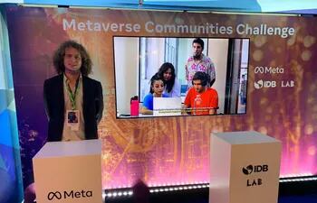 El paraguayo Nicolás Merens participó del Meta Innovation Day el pasado 28 de abril, en São Paulo, donde se presentó el EXPYLAB a la comunidad internacional.