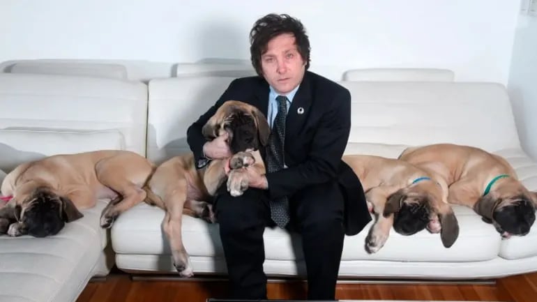 Javier Milei y sus perros clonados
