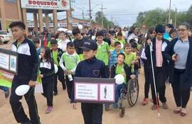 Con el objetivo de fomentar la integración de los niños y demás personas con discapacidad la Fundación Rinconcito de Amor organiza una marcha desde su predio hasta la sede de la Gobernación de Boquerón e este viernes 13 de octubre a las 08:30.