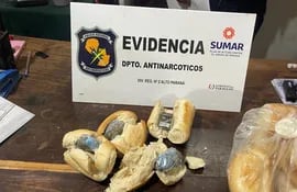 La droga escondida en panes fue descubierto en el sector de revisión del penal de Ciudad del Este.