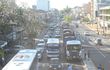 Camioneros en Asunción en la mañana del pasado lunes (foto referencial).