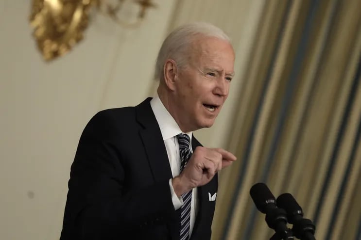 El presidente estadounidense Joe Biden tachó de "asesino" a su par ruso Vladímir Putin.