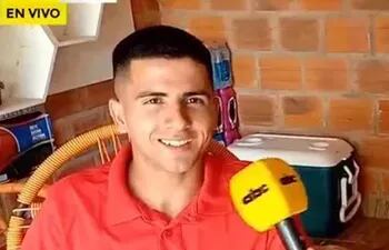 Mateo Gamarra González (22), en diálogo con ABC TV.