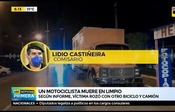 Motociclista murió en Limpio tras roces