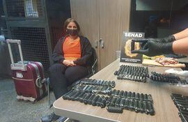 Helen Cristi Sosa Berni, detenida en el aeropuerto Silvio Pettirossi tenía consigo 150 cápsulas con cocaína.