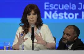 El expresidenta y actual vicepresidenta de Argentina, Cristina Fernández de Kirchner, durante un discurso en Buenos Aires.