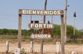 Fortín Gondra, ubicado en el distrito de Campo Aceval.