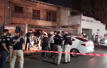 Procedimiento policial en el barrio Villa Morra de Asunción