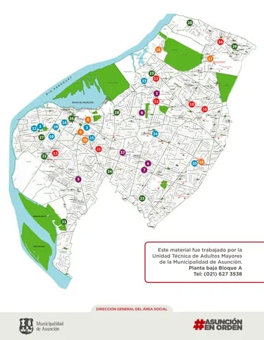 En la página web de la municipalidad de Asunción se puede encontrar el mapa.