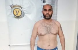 Ezequiel Lemos Ramos, cuando fue detenido en Ponta Porã, tras amenazar de muerte a su pareja.
