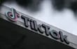 Logo de  TikTok  en su sede de Culver, California,