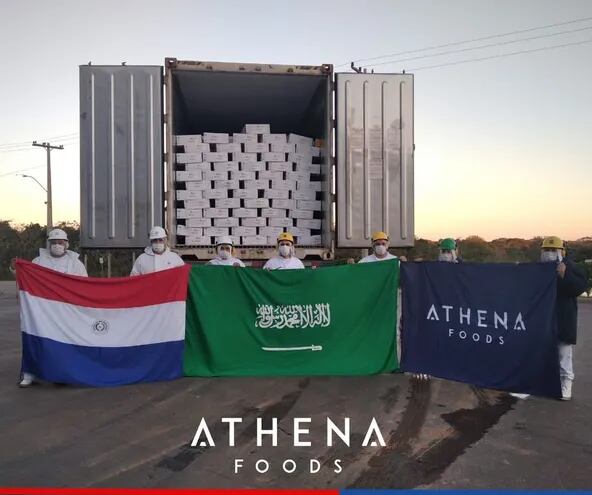 La industria Athenas Foods realizó el primer envío de carne bovina enfriada paraguaya al mercado de Arabia Saudita