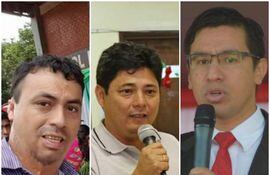 Aníbal Fidabel (PLRA), de Tavapy; Mauro Kawano (ANR), de Yguazú; y César Torres (ANR), de Santa Rita, se postularán por la reelección.