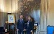 Federico Cafiero Di Raho, procurador nacional antimafia, con la ministra de Justicia Cecilia Pérez Rivas, en su visita a Italia,