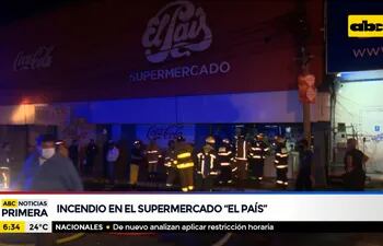 Incendio en el supermercado "El País"