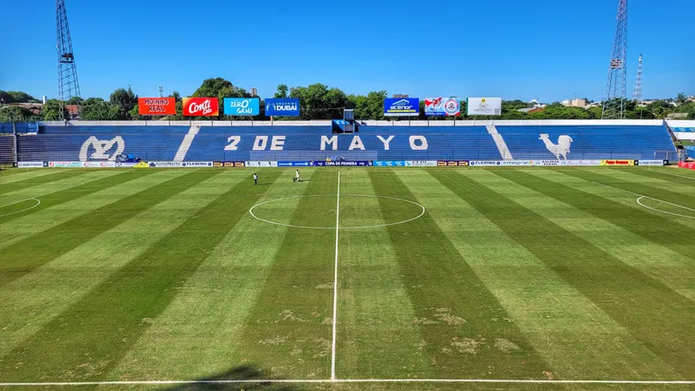 El estadio Río Parapití a horas de 2 de Mayo vs. Cerro Porteño.
