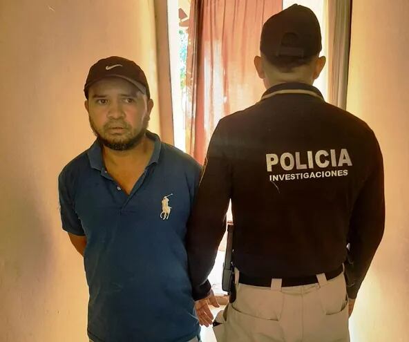 Ever Arnaldo Cañete, quedó detenido en prosecución al allanamiento realizado en el allanamiento.