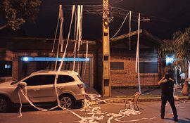 Esta noches se produjeron escraches frente a la vivienda el ministro del TSJE, Alberto Ramirez Zambonini.