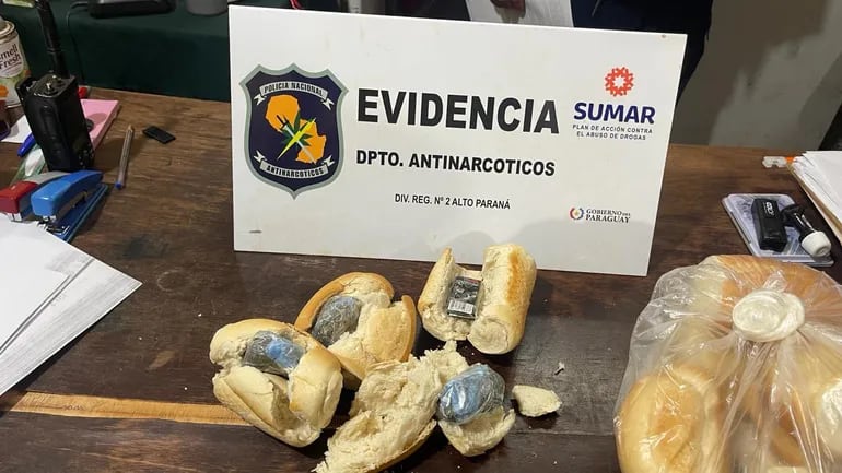La droga escondida en panes fue descubierto en el sector de revisión del penal de Ciudad del Este.