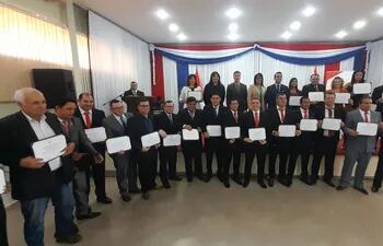 Los nuevos concejales electos del Departamento de Caaguazú.