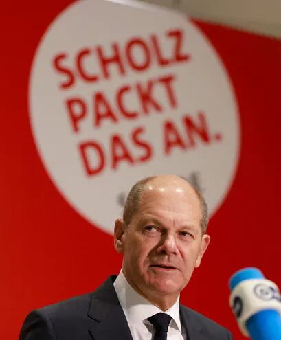 El líder socialdemócrata Olaf Scholz se muestra como el más probable para formar gobierno en Alemania, si logra acordarlo con liberales y verdes (filosocialistas).