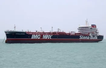 El petrolero británico "Stena Impero", cerca de la costa del puerto iraní de Bandar Abbas.