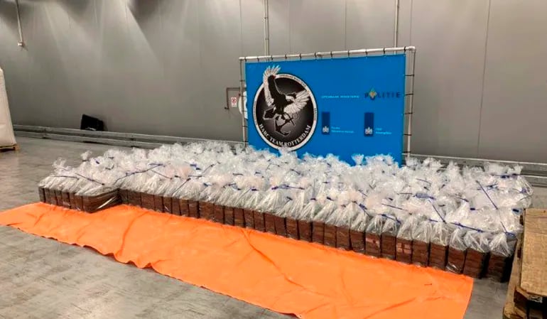 Los 4.178 kilos de cocaína "paraguaya" cayeron en el puerto de Róterdam, Holanda.