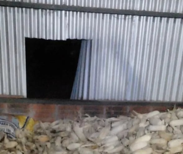 Abrieron la pared de un galpón para hurtar máquinas e implementos agrícolas en Nueva Alborada.
