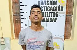 Alejandro David Mongelós Pana, miembro del PCC recapturado por policías de Investigaciones en la ciudad de Bella Vista Norte.