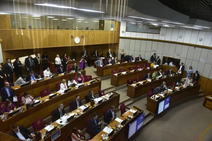 Sala de sesiones del Senado, donde el cartismo intentará nuevamente aprobar la ley de Superintendencia de Jubilaciones y Pensiones.
