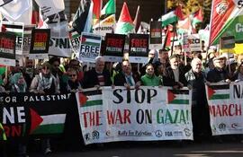 Marcha pro-Palestina en Londres.