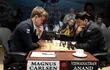 Magnus Carlsen vs Viswanathan Anand, Chennai 2013 (Foto Anastasiya Karlovich).