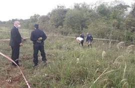 El cuerpo del empresario Cristóbal Rojas fue encontrado en una zona boscosa de Salto, al día siguiente de haber sido raptado en el cementerio.