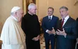 Encuentro entre el papa Francisco y el actor Sylvester Stallone.