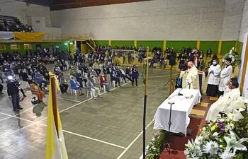 Un aspecto de la misa de despedida oficiada por el Cardenal Cristóbal López.