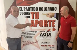 Basilio Núñez, instando a realizar aportes en favor de la campaña de la ANR.