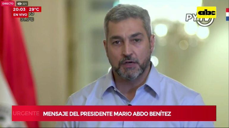 Mario Abdo Benítez, hoy.