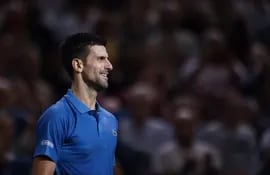 Novak Djokovic, tras vencer a Stefanos Tsitsipas en el Masters 1000 de París-Bercy.