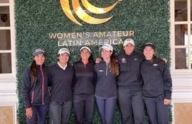 Las seis representantes paraguaya que juegan desde hoy en el Women’s Amateur Latin America. (Gentileza)