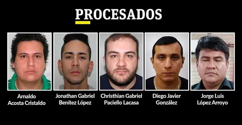 Los acusados de integrar la red de tráfico de cocaína al Brasil.