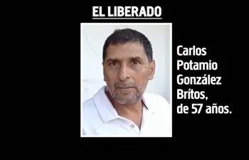 Carlos Potamio González Brítos, liberado ayer.
