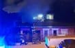 Un incendio se produjo en una vivienda del barrio Fatima de San Lorenzo.