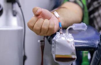 Transfusión de sangre.