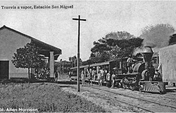 La Estación San Miguel del tranvía al San Lorenzo, ubicada en las inmediaciones de la ANDE.