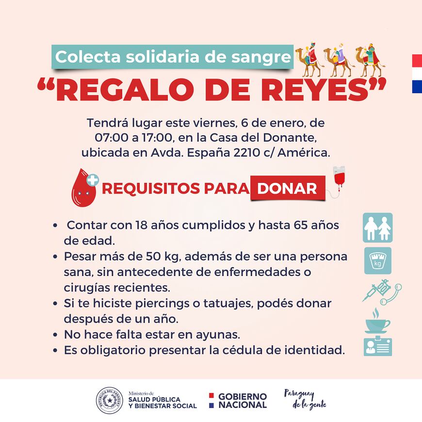Como regalo de Reyes, ¡doná sangre! Como regalo de Reyes, ¡doná sangre!