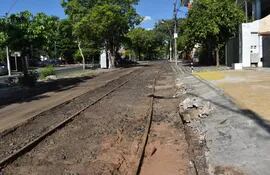 Vías del tranvía serán sepultadas en Asunción.