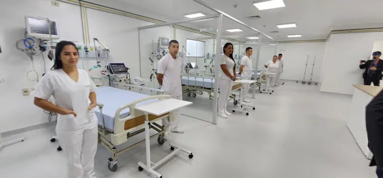 Parte de la nueva UTI inaugurada en el Hospital Regional de Saltos del Guairá